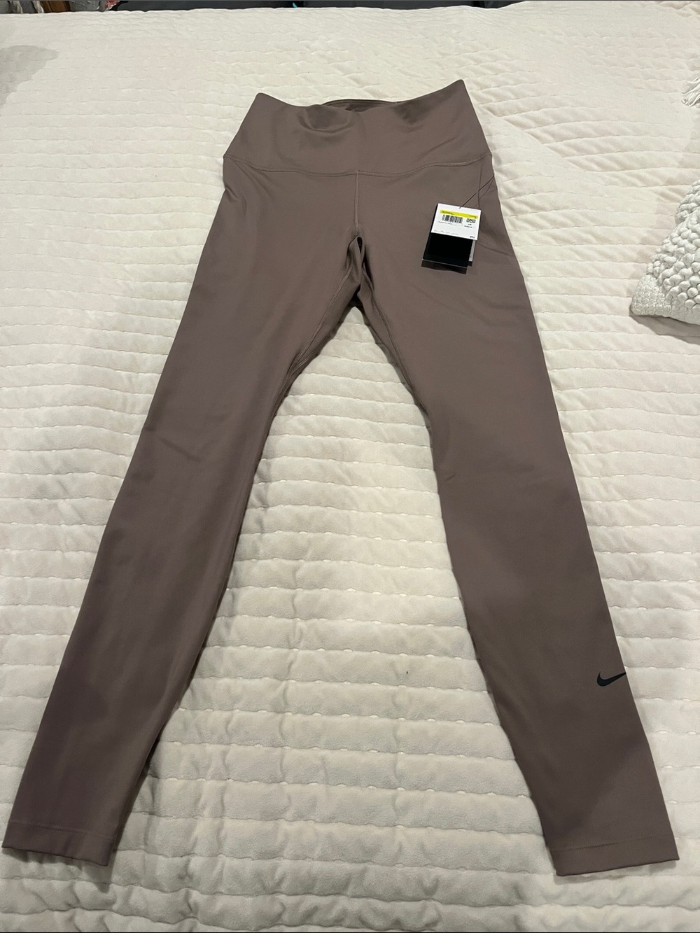 Nike High-Rise Performance Leggings in Mauve Taupe